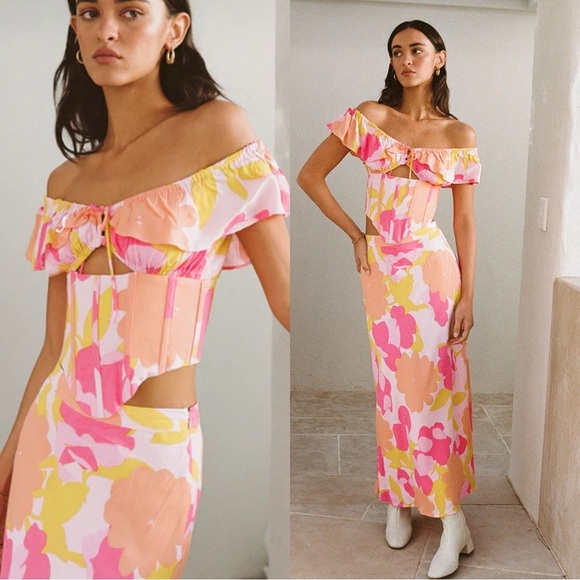 Sabo Rhylee Top and Skirt Set in Nectar Floral - Picture 1 of 9